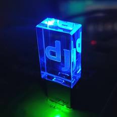 Memory Cards & USB Flash Drives Flemye 3CPizai Crystal Clear USB 2.0 Flash Drive 128GB