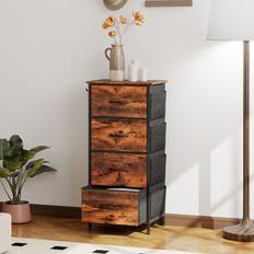 Homcom Brown Chest of Drawers Homcom Fabric Dresser Brown S Chest of Drawer