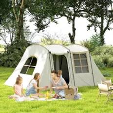 OutSunny Camping & Outdoor OutSunny 3-4 Man Tunnel Tent with Sewn in Floor