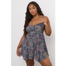 Polyester Tankinis Yours Hanky Hem Tankini Top Curve Black