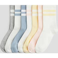 Yellow Underwear H&M Girls Yellow Striped 7-Pack Socks - Yellow