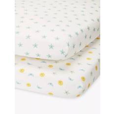 Night Day Print Cotton Infant Fitted Sheet 120 x 60 cm
