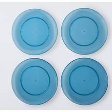 Blue Plate Sets John Lewis Stackable Plastic Picnic Set of 4 23 cm Azure Plate Sets