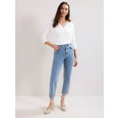 Phase Eight Blouses Phase Eight V Neck Top Drape Top - White