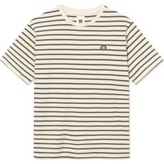 Wood Wood T-shirts Wood Wood Double A By W.W Wwace Stripe T-shirt - Kräm