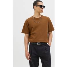 Jack & Jones Återvunnet material T-shirts Jack & Jones Enfärgat Jjeaustin T-shirt Brun