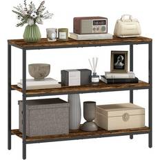 Homcom Brown Console Tables Homcom Industrial 3-Tier Storage Shelves Console Table