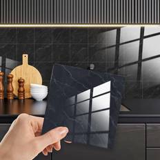 Glossy Marble Thick Peel Stick Tiles 24Pcs