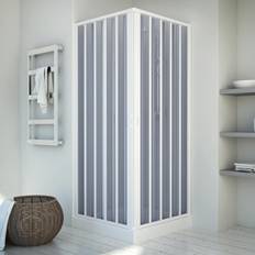 Shower Cabin Idralite Duschkabine Eckdusche PVC 100x100 cm Zentrale Øffnung