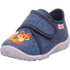 Superfit Tøfler Superfit Spotty WMS Hausschuh Mit Klettverschluss - Blue Denim/Orange