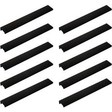 FitVille 10pcs Black Kitchen Cabinet Drawer Handle 160mm