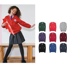 Pocket Cardigans Children's Clothing Russell Cardigan Juniors Full Sleeves Plain Uniform Fleece