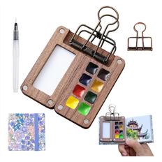 Palettes Jojomino Travel Paint Palette Bundle Mini Watercolor