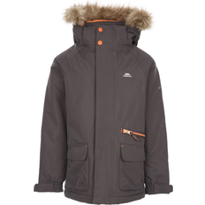 Hidden Zip - Parkas Jackets Trespass Kid's Waterproof Parka Jacket Upbeat - Dark Grey (MCJKRATR0011-DAG)