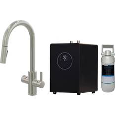 Liquida HT45BN 4 in 1 Brushed Nickel Pull Out Instant Boiling Water Kitchen Tap Nickel