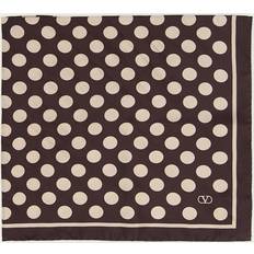 Men - Multicoloured Scarfs Valentino Garavani Opticool Silk Scarf Man - Brown