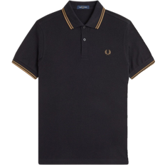 Fred Perry Twin Tipped Polo Shirt - Black/Shaded Stone