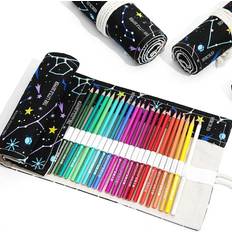 Desktop Organizers HolesThick Canvas Pen Curtain Starry Sky Printing Roll