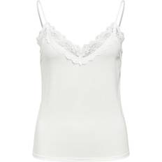 Object Leena Lace Sleeveless Top - White