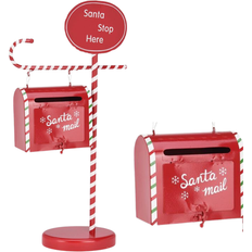 Decorations Koopman Mail Box XMAS Deco 51cm Red Iron Decoration