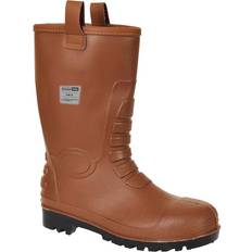 Steel Cap Safety Wellingtons Portwest FW75 - Steel PVC Rigger Boot S5 FO - Tan