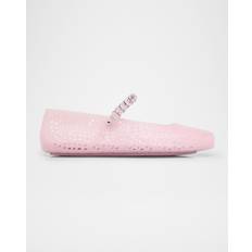 Jimmy Choo Women Low Shoes Jimmy Choo The Jelly Glitter Crystal-Strap Ballerina Flats - Pink