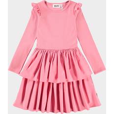 Molo Pink Organic Cotton Ruffle Dress - Pink