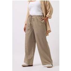 Checkered Trousers Yours Gingham Wide Leg Trousers Women - Brown