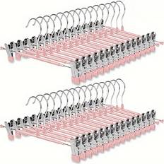 Temu 10 Pink Adjustable Metal Clothes Hangers Galge