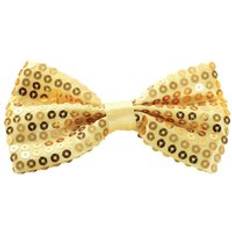 Bow Ties on sale I Love Fancy Dress Gold Sequin Bow Tie 6 Pack