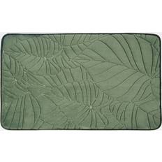 Green Bathroom Accessories OHS Leaf Embossed Plush Foam Bath Mat