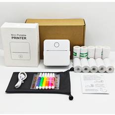 Skrivare Temu Wireless Mini Photo Thermal Printer 10 Paper Rolls
