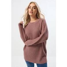 Pink - Women Jumpers Yours Curve Pink Drop Shoulder Jumper - Pink