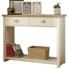 Oak console table GFW Lancaster Cream Console Table 35x97cm