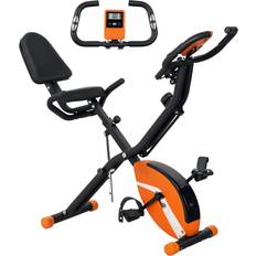 Exercise Bikes on sale Sportnow Folding Exercise Bike with Arm Bands and Hand Pulse Sensor