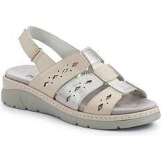 Pavers Wide-Fit Flexible Sandals - Beige