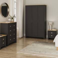 Three Posts Kenneth 4 Piece Bedroom Set Black