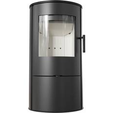 Caminetti Kratki Steel Stove Rollo Ø 150 7 kW Set Nero