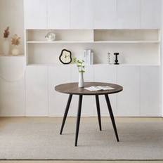 George Oliver Cerca 100cm Round Dark Walnut Dining Table