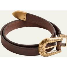 Valentino Garavani VLogo Leather Belt - Brown