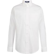 Izod Long Sleeve Solid Button-Down Collared Oxford Shirt - White