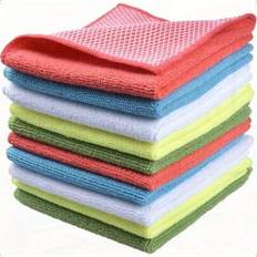 Cloths Shein 12x12 Inch Reusable Cleaning Rags Yellow White