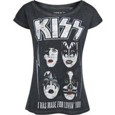 Vida T-shirts Kiss T-shirt I Was Made For Lovin You - Mörkgrå