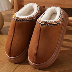Laced Slippers Temu Cozy Lace-trimmed Slippers Solid Color - Black