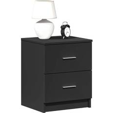 Sort Sengebord på tilbud vidaXL Sengeborde 2 Stk Med 2 Skuffer 40x36x50 cm Sort Sengebord 2stk