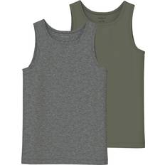 9-12M Toppe Name It NkmTank Top 2P Noos Undertrøjer - Dark Gre