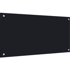 vidaXL Tempered Glass Black Stänkskydd 40cm