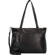Greenburry Colombiana Shopper Tasche Leder 37 cm - Schwarz