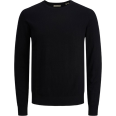 Jack & Jones Sweatere Jack & Jones Emil Plain Knitted Pullover - Black