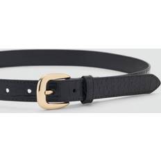 Mango Tilbehør Mango Croco Leathereffect Belt - Sort
